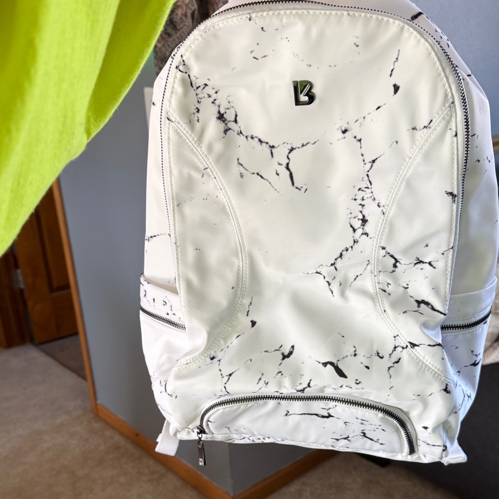BuffBunny White Marble Backpack